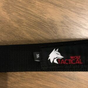 WOLF TACTICAL Black Belt for Men Size XL With Adjustable Velcro